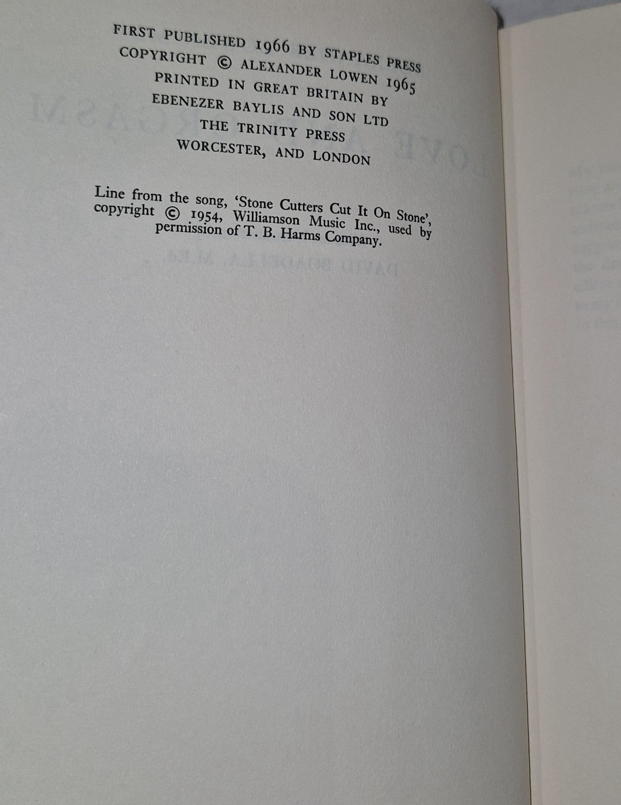 Love and Orgasm by Alexander Lowen HC Dust Jacket (1966) Staple Press Hb Book5