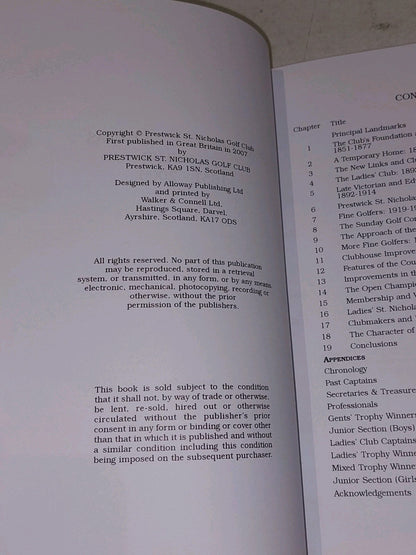 Prestwick St Nicholas Golf Club 1851 - 2006 History Book VGC Hardback 4