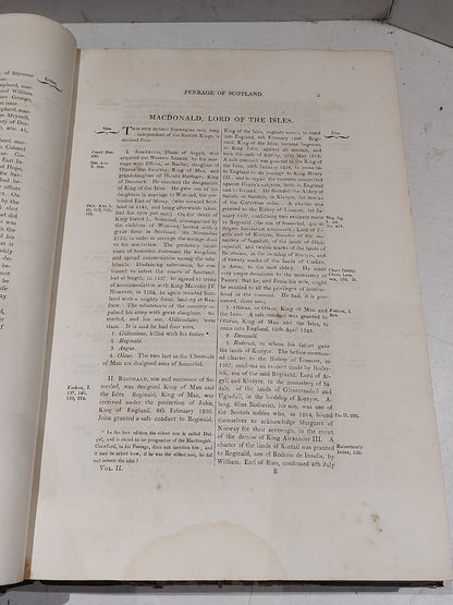 Peerage of Scotland by John Wood (1813) [Vol. 1 & 2] 2nd Ed Hb Antiquarian Books6