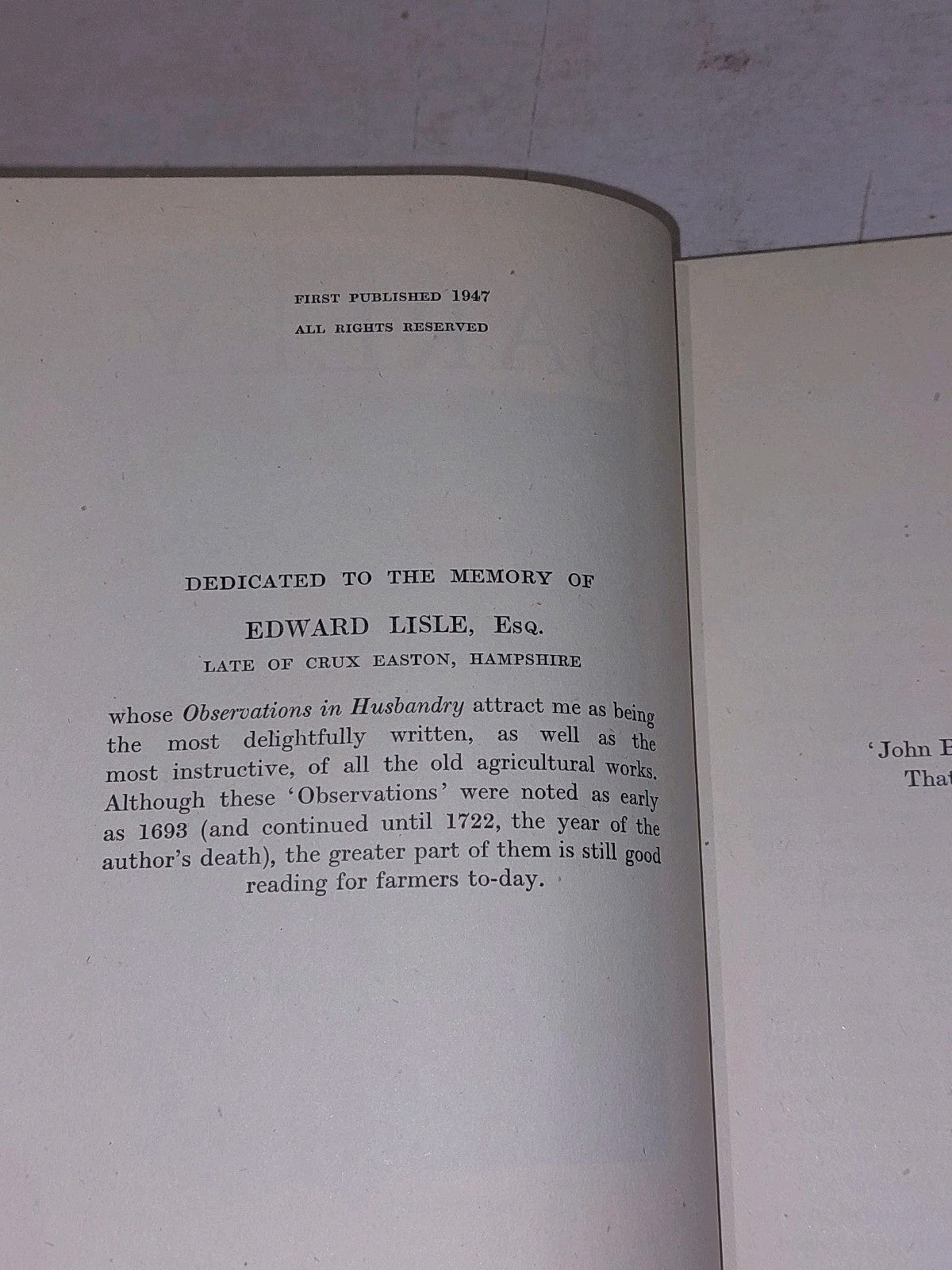 Barley  Fifty Years Of Observation And Development By E. S. Beavan. Duckworth 6