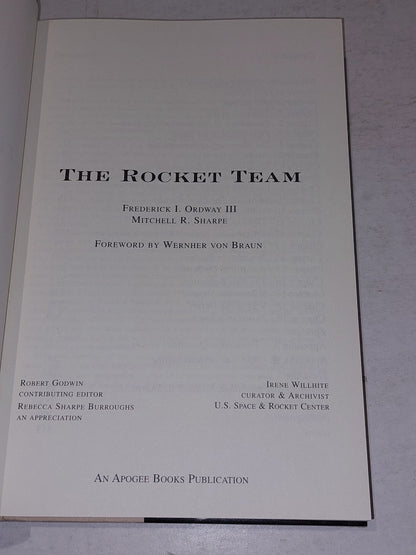 The Rocket Team, Ordway III & Sharpe [Apogee Books] (2003) Hb Book3