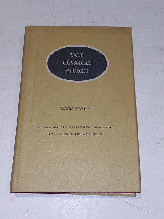 Lawrence Richardson / Yale Classical Studies [Vol. 19] 1st (1966) Hb Book0