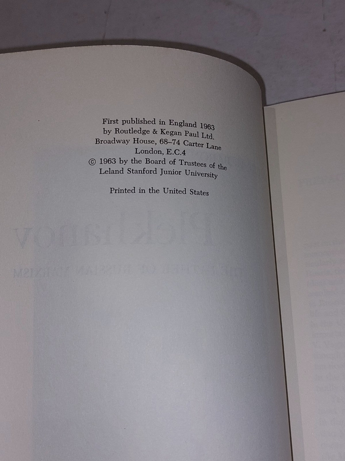 Plekhanov The Father Of Russian Marxism by Samuel H. Baron (1963) hb book6