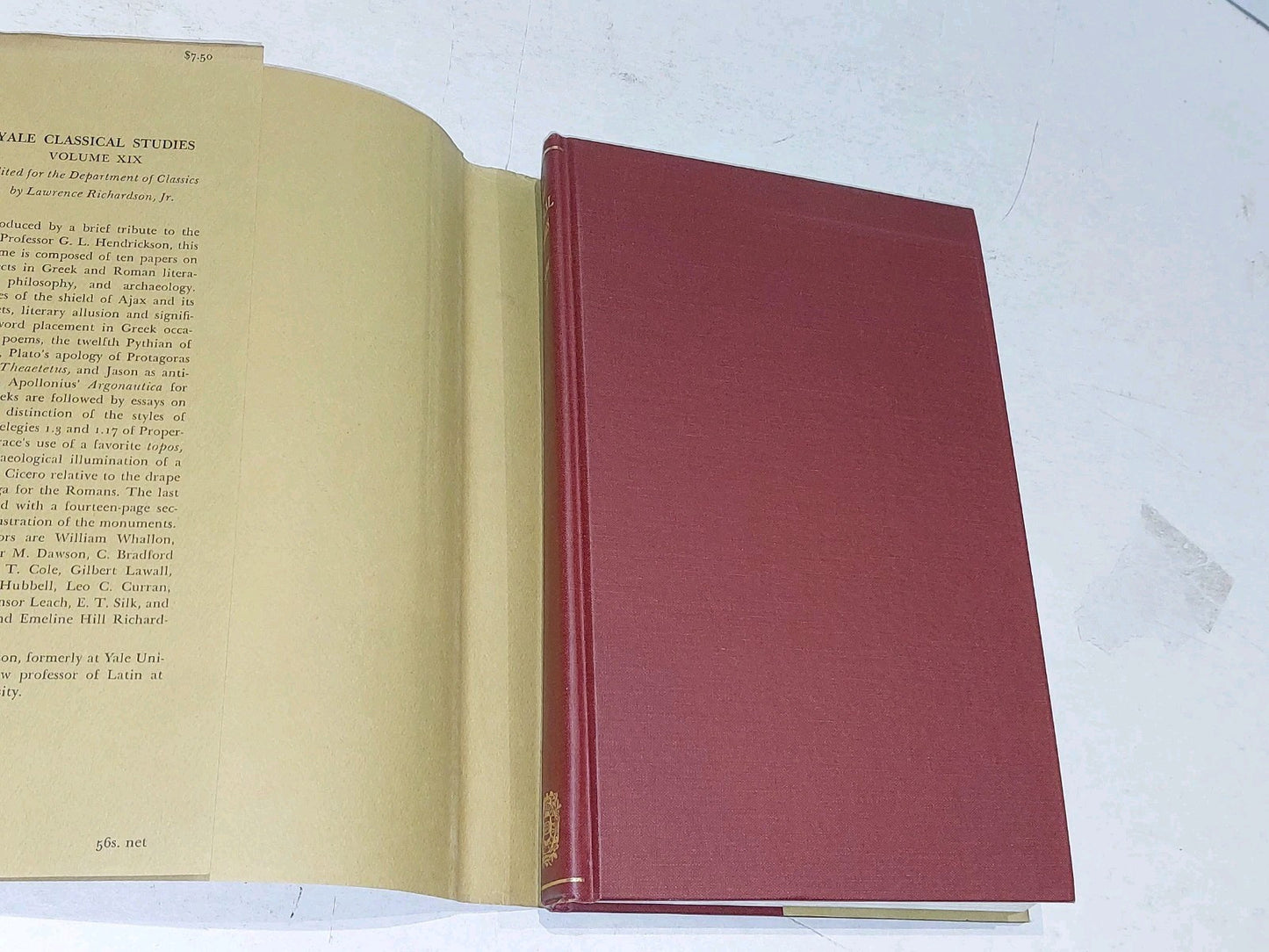 Lawrence Richardson / Yale Classical Studies [Vol. 19] 1st (1966) Hb Book2