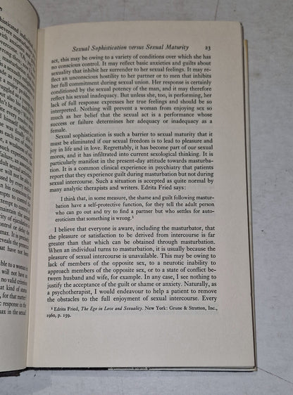 Love and Orgasm by Alexander Lowen HC Dust Jacket (1966) Staple Press Hb Book6