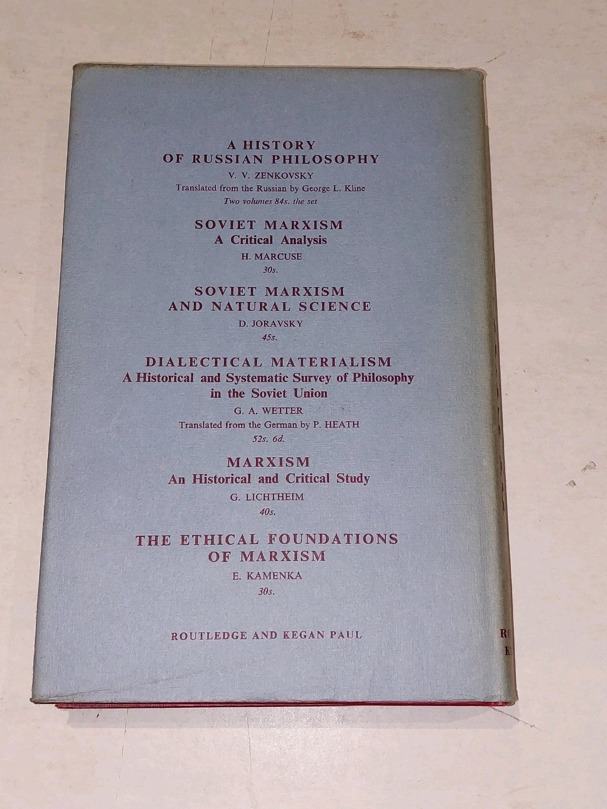 Plekhanov The Father Of Russian Marxism by Samuel H. Baron (1963) hb book2