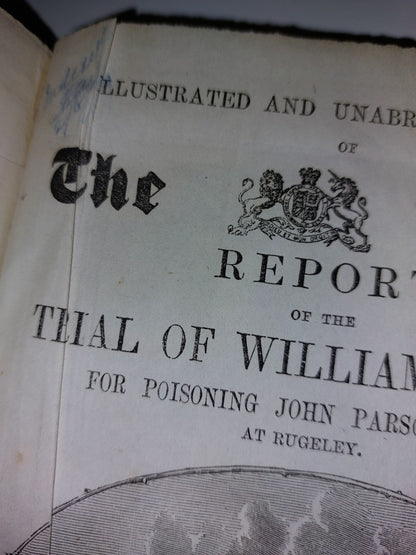 TRIAL OF WILLIAM PALMER, WARD & LOCK, Times Report. 1856, 1st Ed. HB Illustrated12