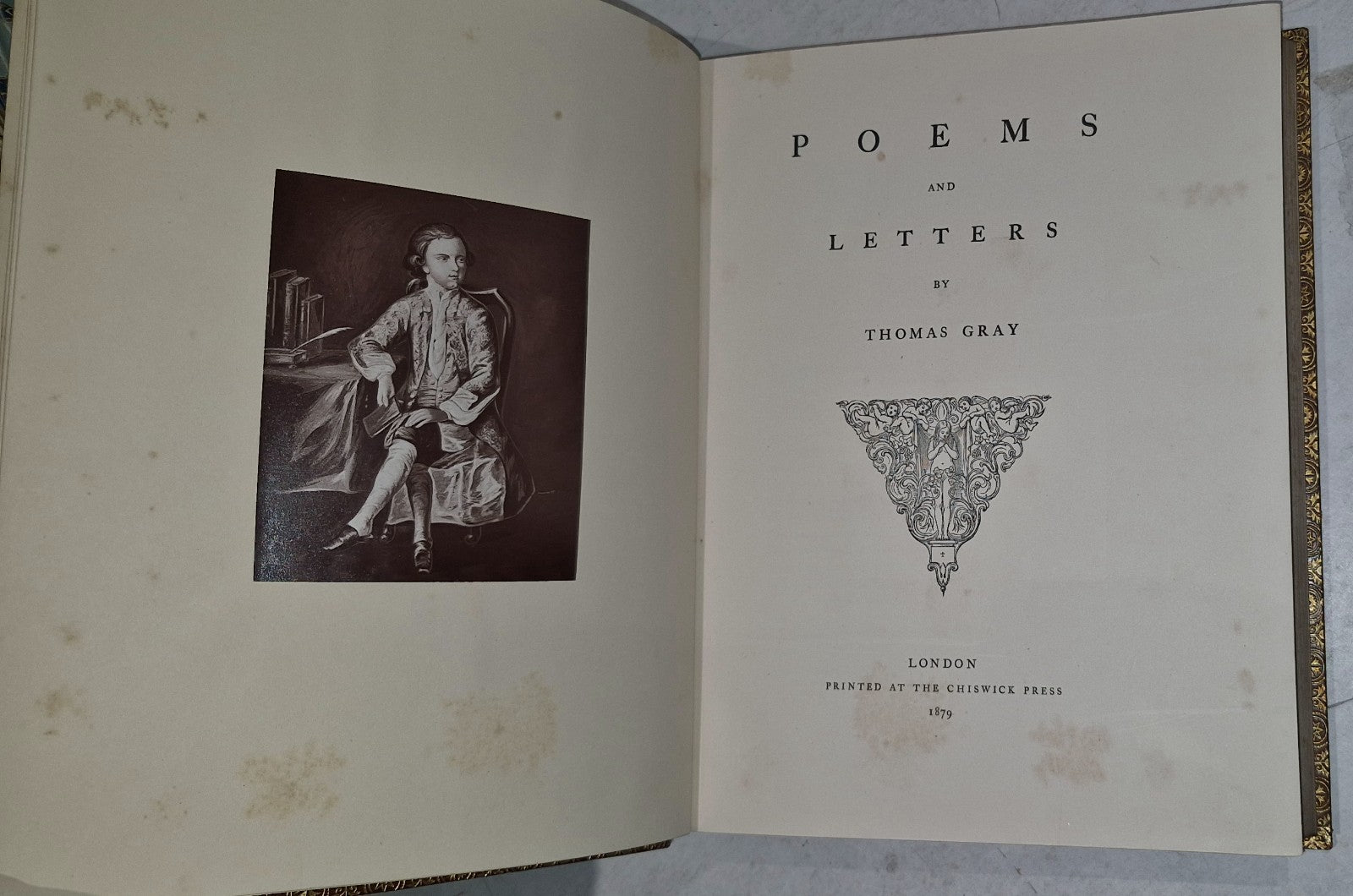 Poems And Letters By Thomas Gray 1879 Leather Illustrated Gold Tooling Fine Bind4