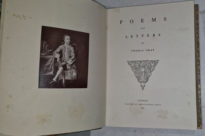 Poems And Letters By Thomas Gray 1879 Leather Illustrated Gold Tooling Fine Bind4
