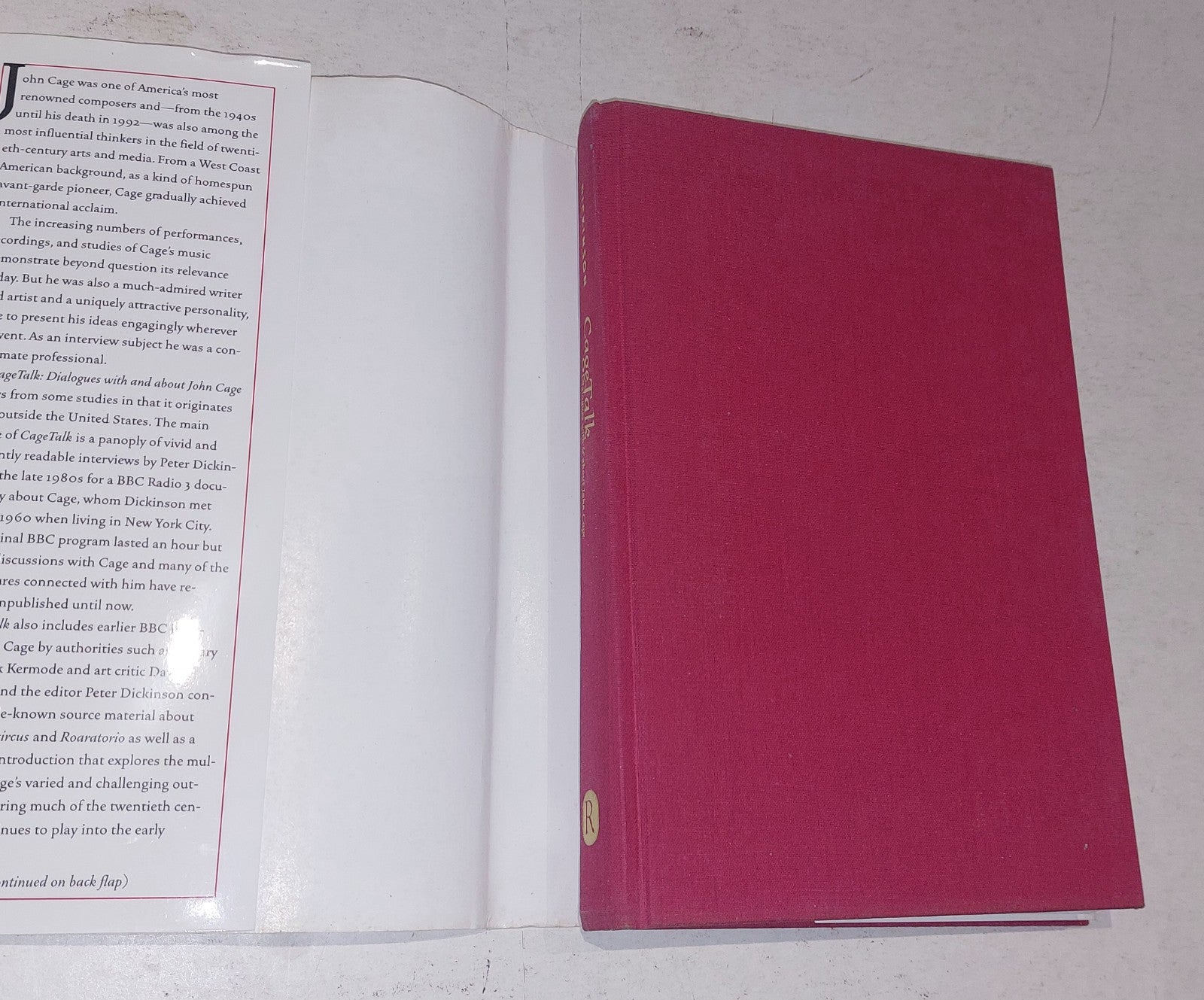 CageTalk: Dialogues with and about John Cage by Peter Dickinson. Hardback 20063