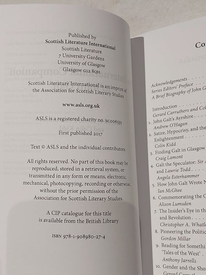 The International Companion to John Galt [Scottish Lit. Int.] (2017) Pb Book4