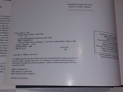 Classic Herman Miller by Piña, Leslie (1998) Hb Book1