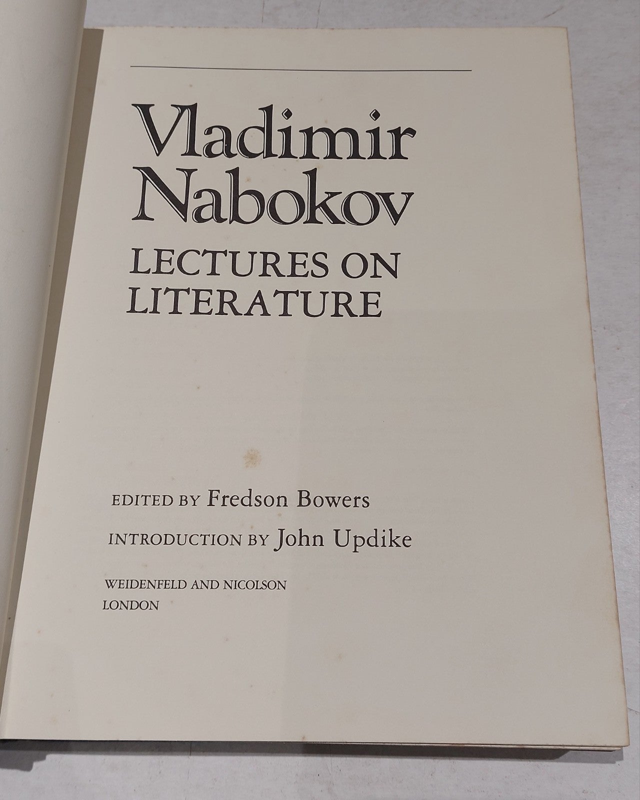 Lectures on Literature by Vladimir Nabokov (1980) 1st edition Hb Book4
