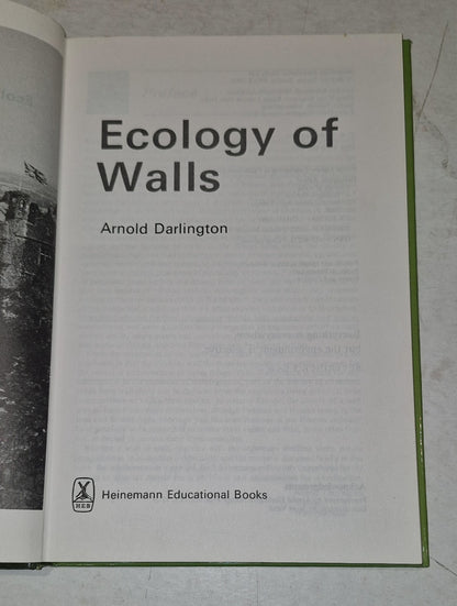 Ecology of Walls By Arnold Darlington (1981) 1st Edition Hb Book3