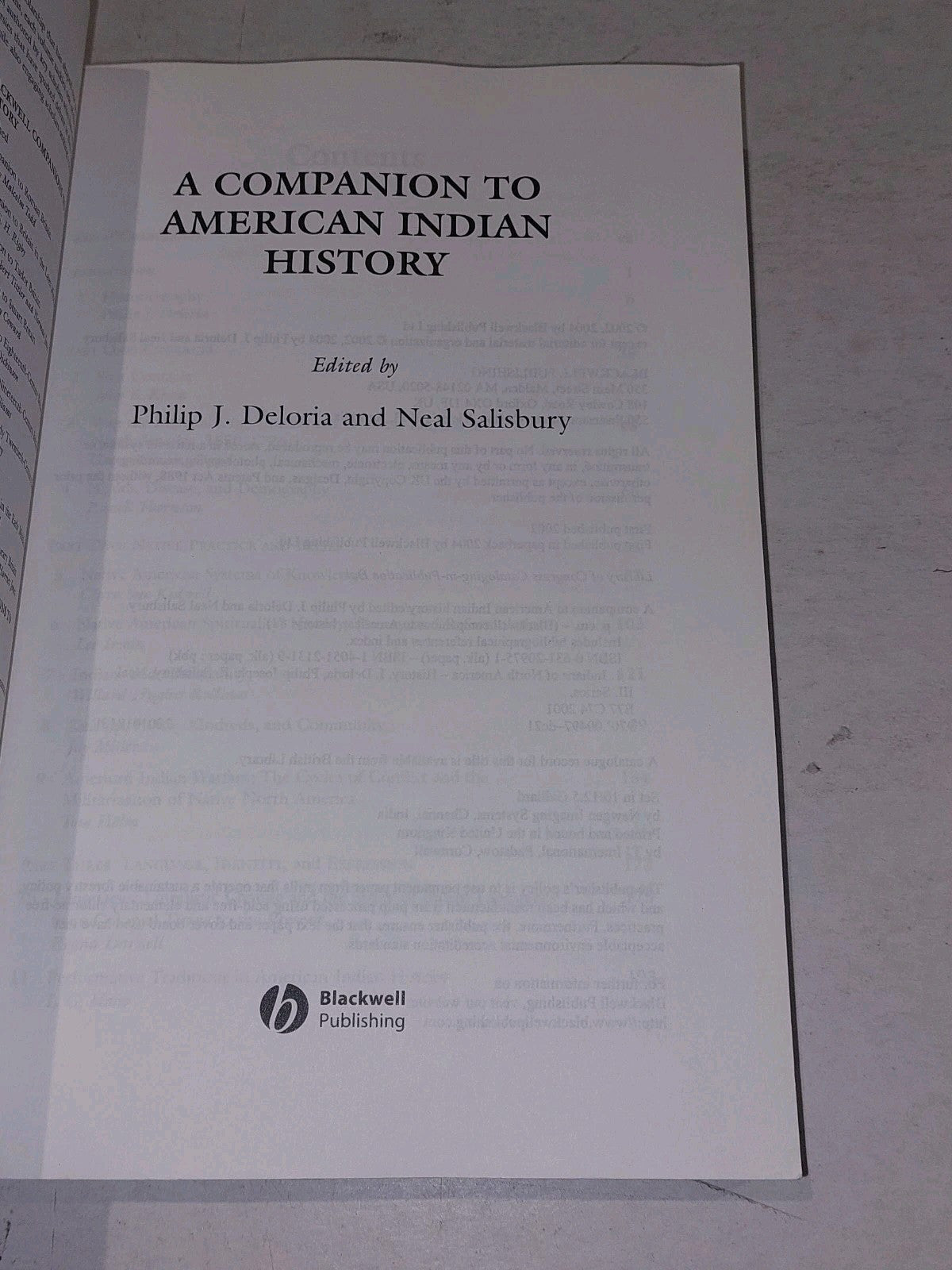 Companion To American Indian History [Blackwell Publishing] Deloria & Salisbury 3