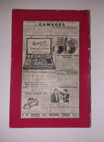 Conjuring Apparatus Up-To-Date. cassell and Company Ltd magic Work Handbook 19191