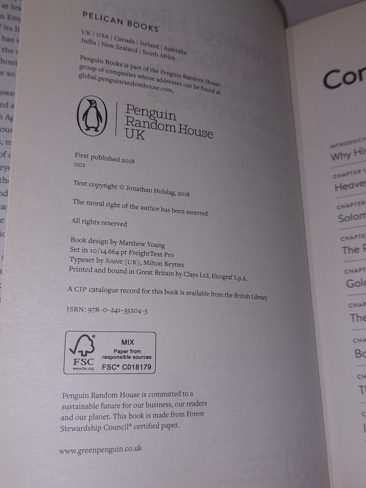 A Political History of the World: 3000 Years of War & Peace, Jonathan Holslag HB4