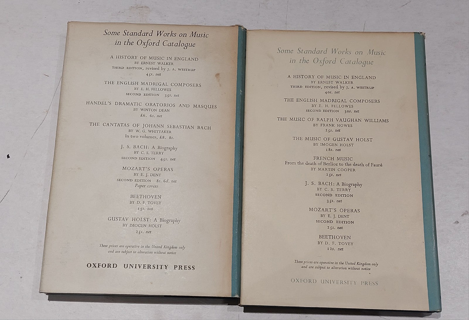 Essays In Musical Analysis By Donald Tovey (Vol  1 & 2) 1962 Books1