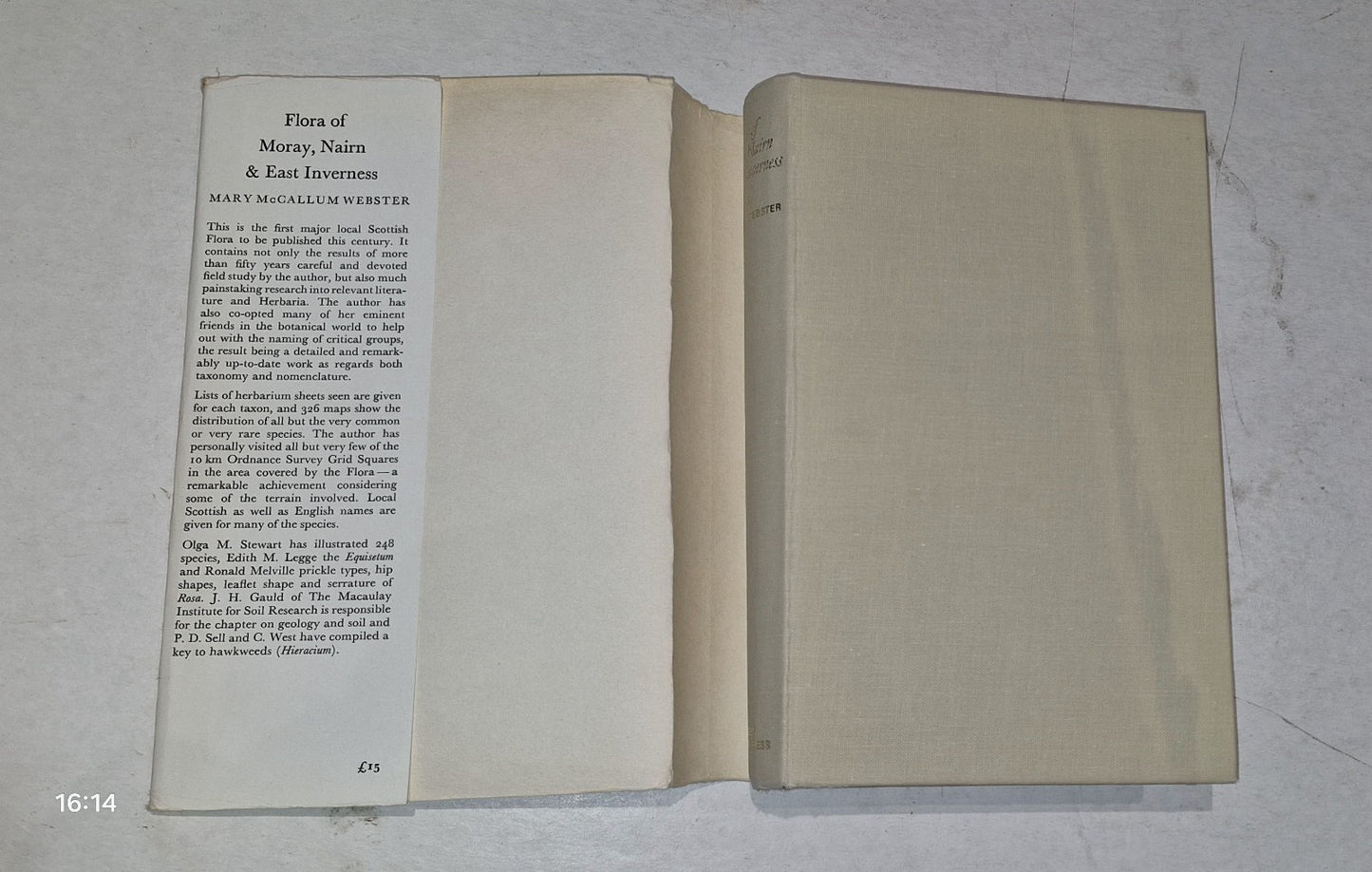 Flora of Moray, Nairn & East Inverness By Mary McCallum Webster (1978) Hb Book2