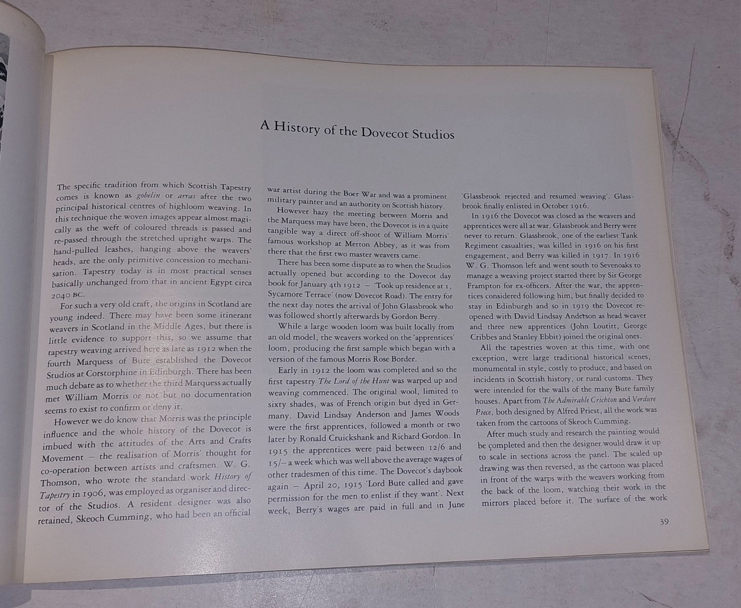 Master Weavers, Tapestry from the Dovecot Studios, 19121980 Pb Book7