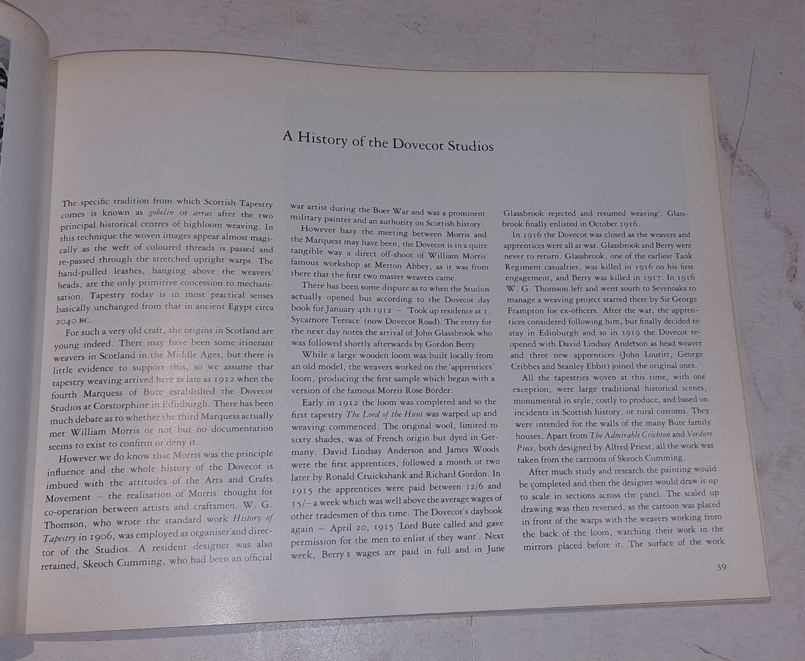 Master Weavers, Tapestry from the Dovecot Studios, 19121980 Pb Book7