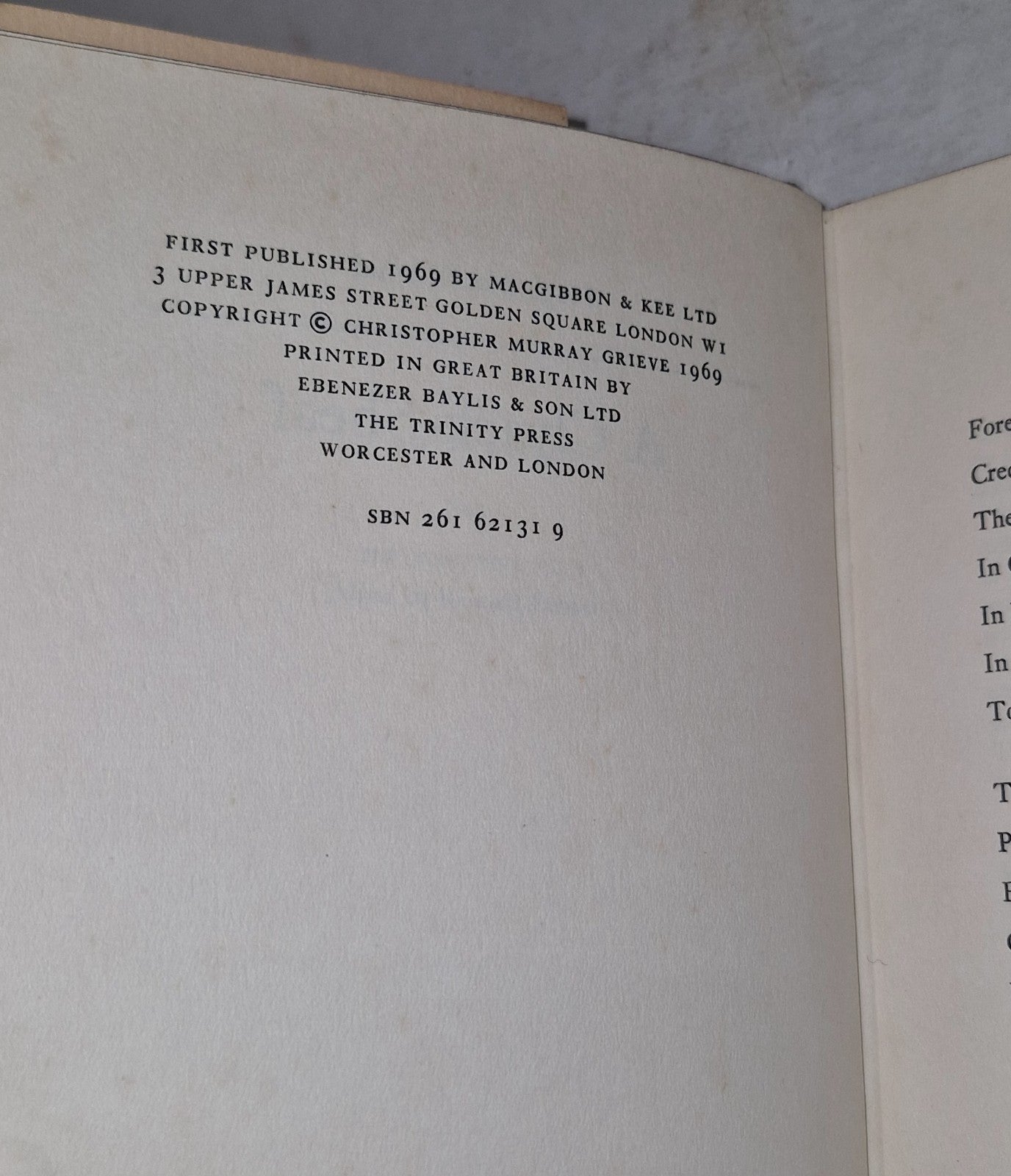 1969 Hugh Macdiarmid : A Clyack-Sheaf, 1st Edition [MacGibbon & Kee]7