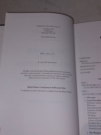 The Business of the College of Justice In 1600,  W. Coutts, 2003, Stair Society.3