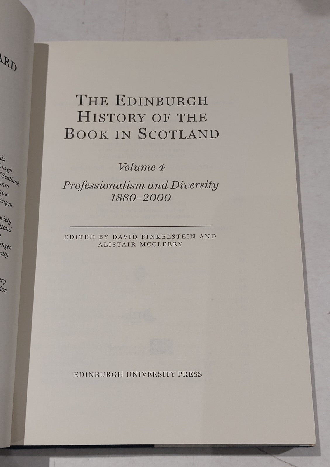 Edinburgh History of the Book in Scotland: V.4 (1880-2000) by David Finkelstein4