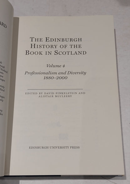Edinburgh History of the Book in Scotland: V.4 (1880-2000) by David Finkelstein4