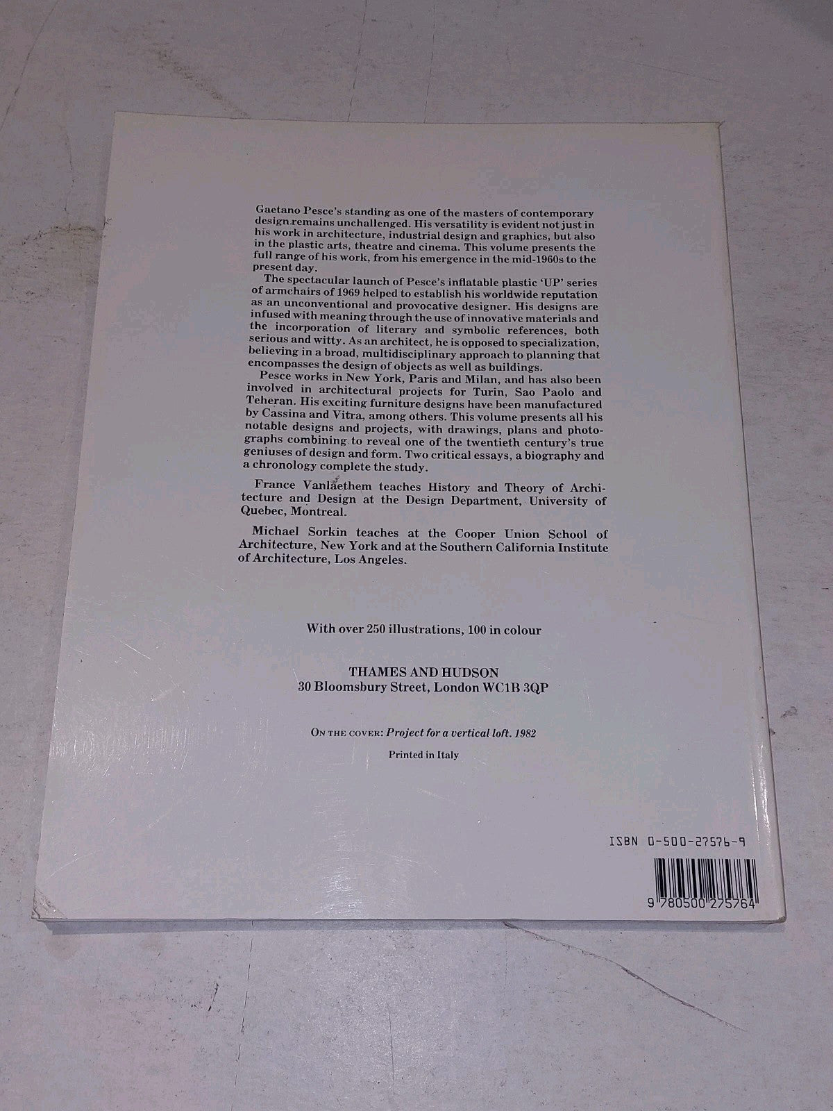 Gaetano Pesce : Architecture, Design and Art by France Vanlaethem (1989) Pb Book2