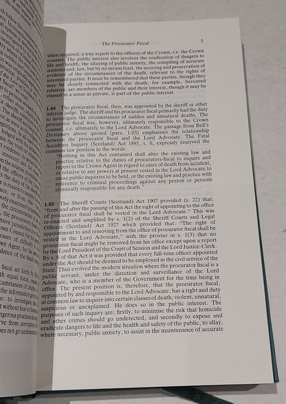 Sudden Deaths and Fatal Accident Inquiries (Greens Practice Library) Carmichael 4