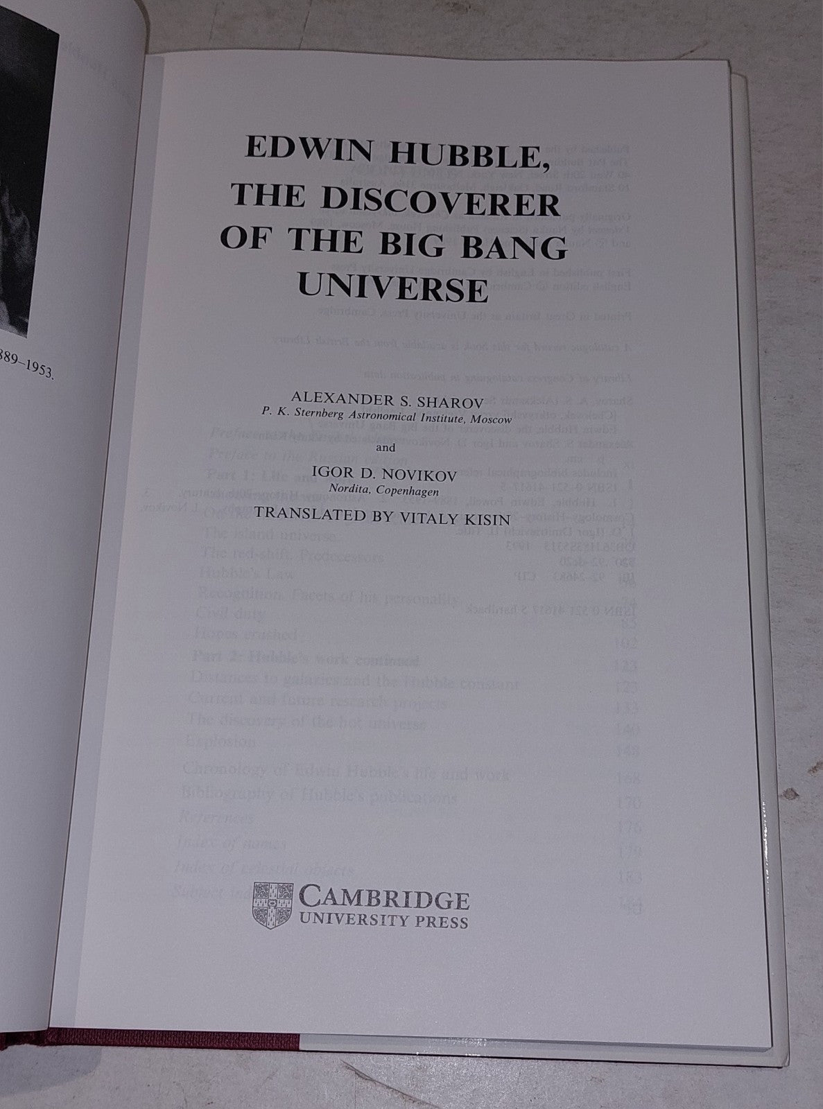 Edwin Hubble, The Discoverer of the Big Bang Universe (1993) Hb Book3