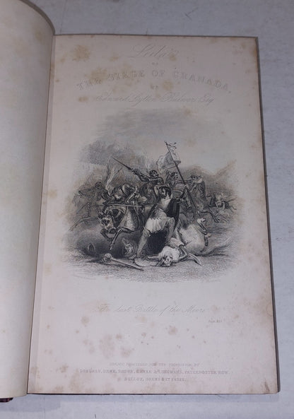 Leila or the seige of Granada, Edward Lytton Bulwer (1838) Leather Bound Book4