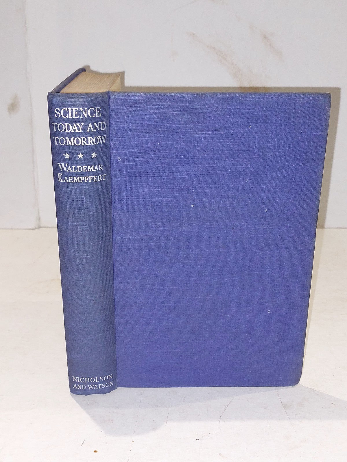 Science Today & Tomorrow, Waldemar Kaempffert [Nicholson and Watson] 1940 Hb0
