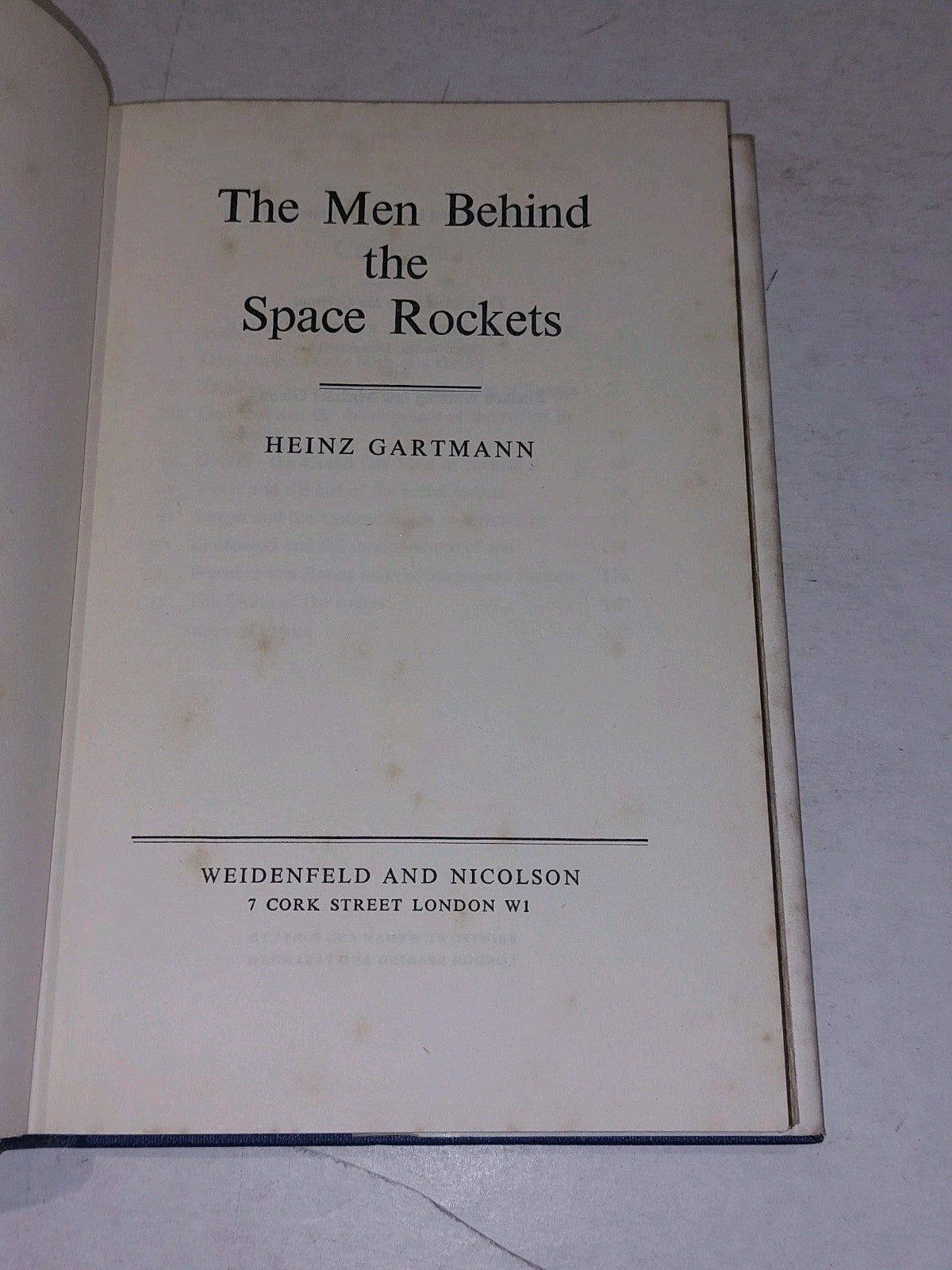 Men Behind The Space Rockets, Heinz Gartmann (1955) [Weidenfeld & Nicolson] 1st4