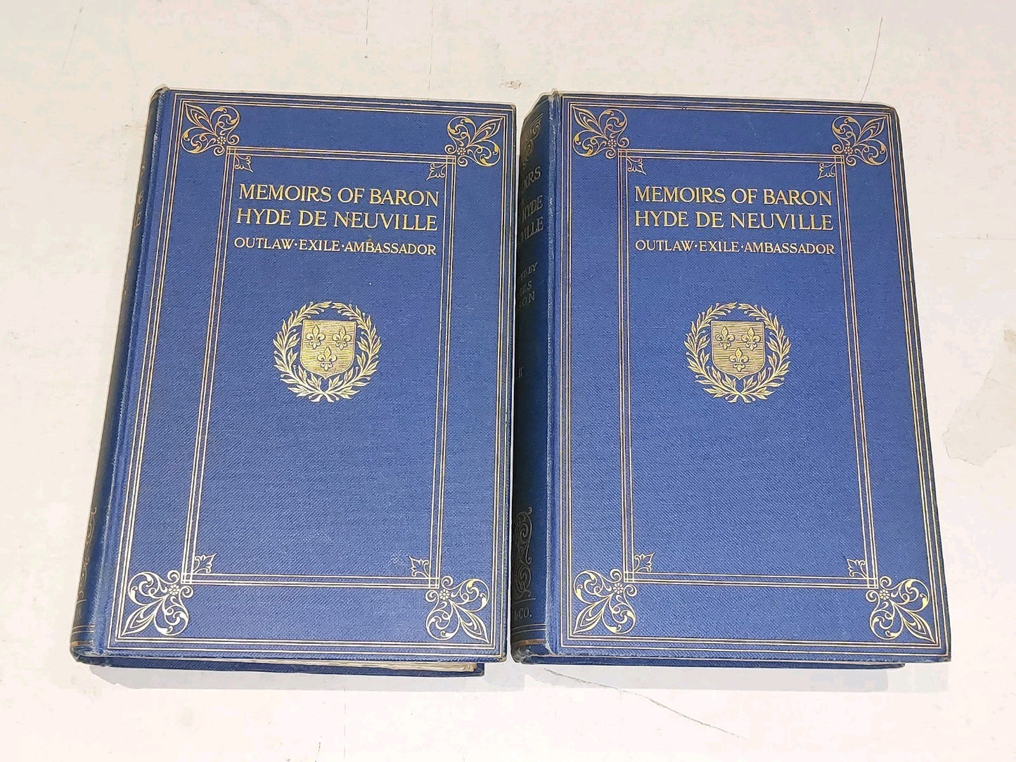1914 2 Vol Memoirs Of Baron Hyde De Neuville Frances Jackson Illus FIRST Edition2