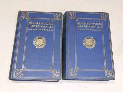 1914 2 Vol Memoirs Of Baron Hyde De Neuville Frances Jackson Illus FIRST Edition2