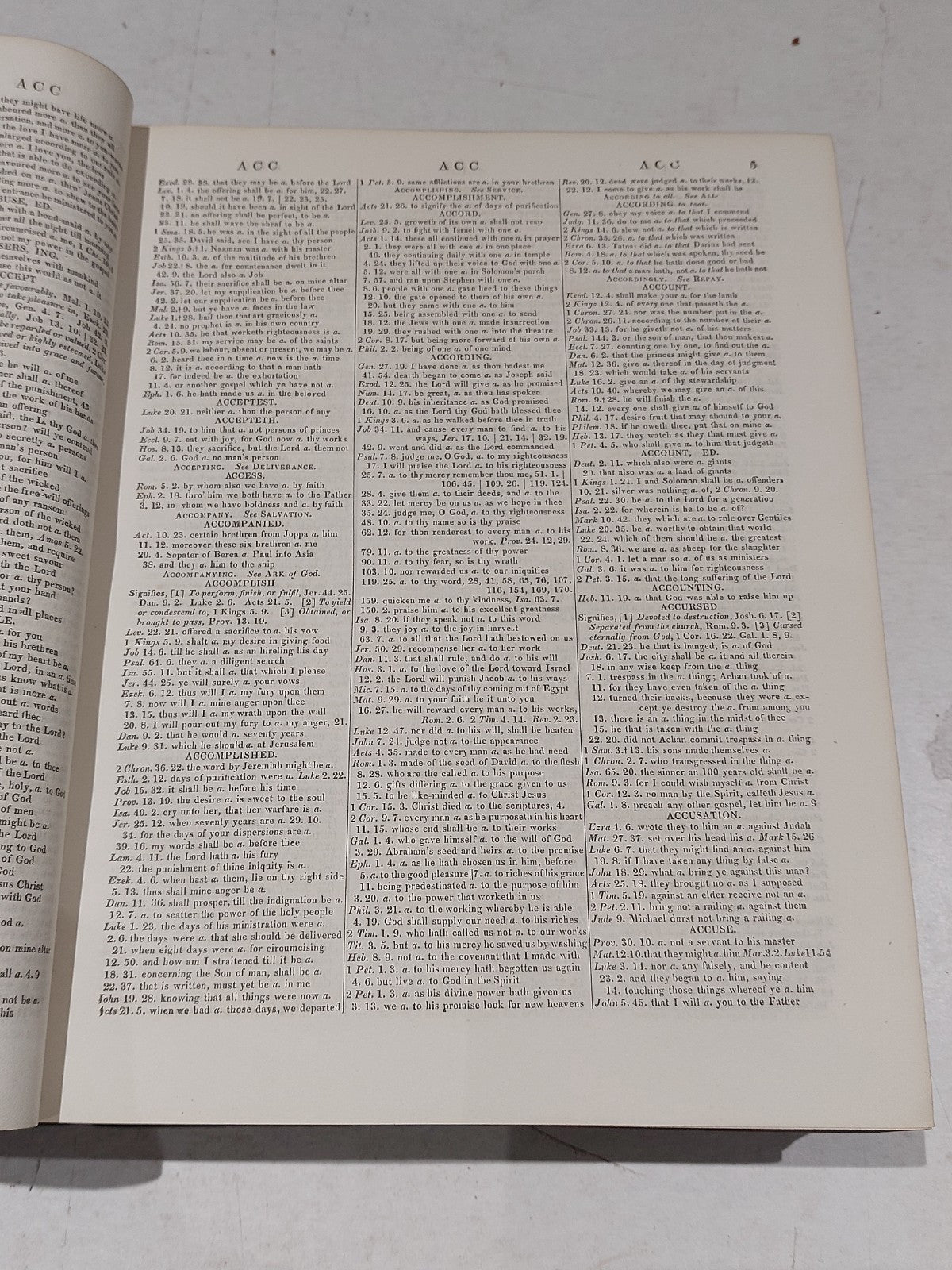 A Complete Concordance to the Old and New Testament By Cruden (1842) Leather Hb7