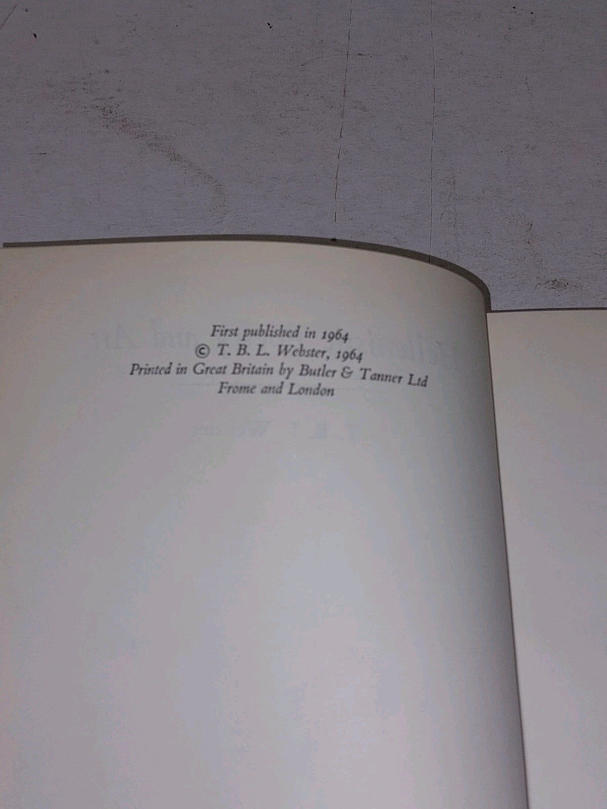 Hellenistic Poetry & Art by T B. L. Webster (1964) [Methuen & Co] Hb Book4
