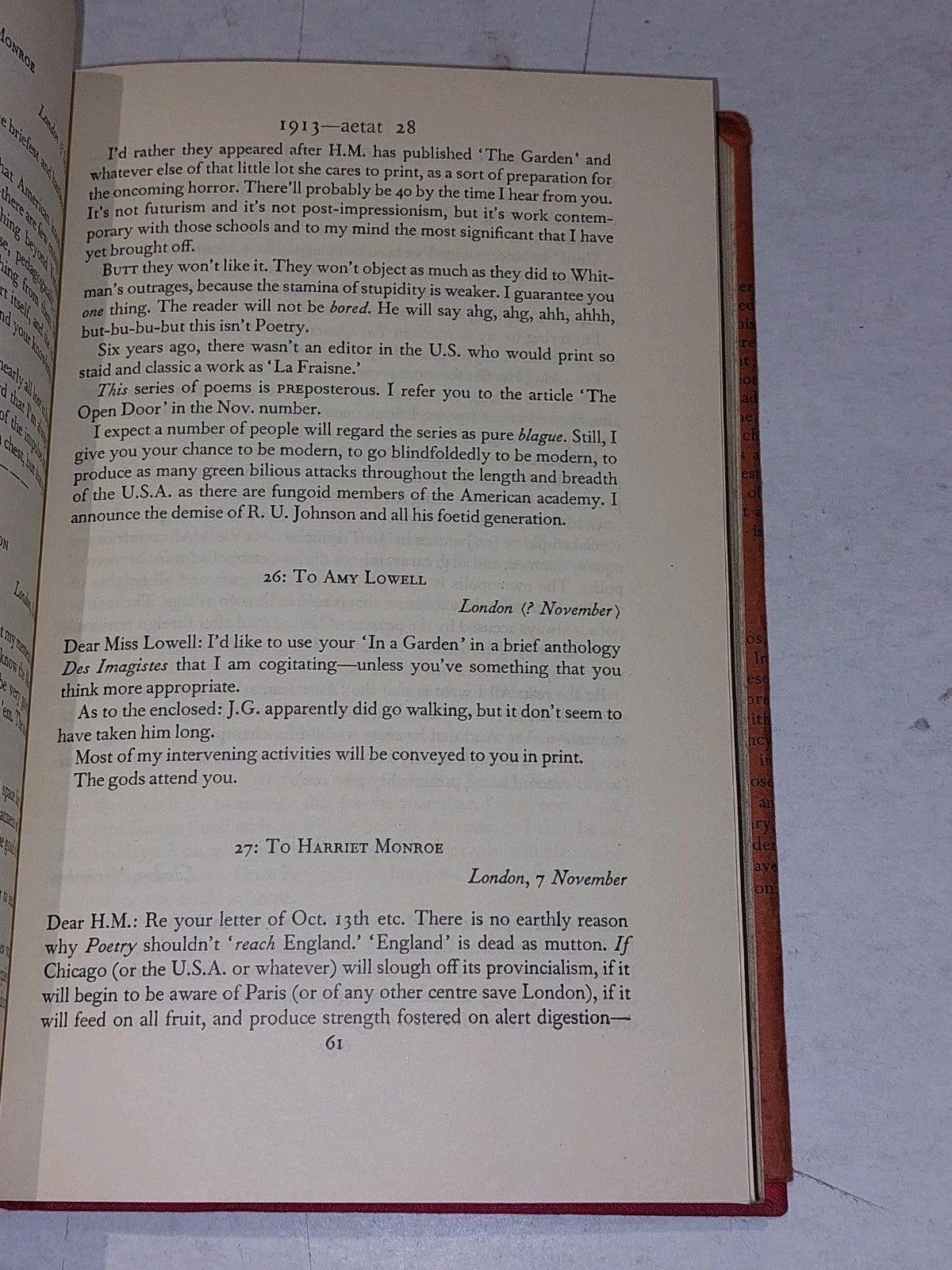 The Letters of EZRA POUND 1907 - 1941, edited by D. D. Paige. Faber & Faber 19513