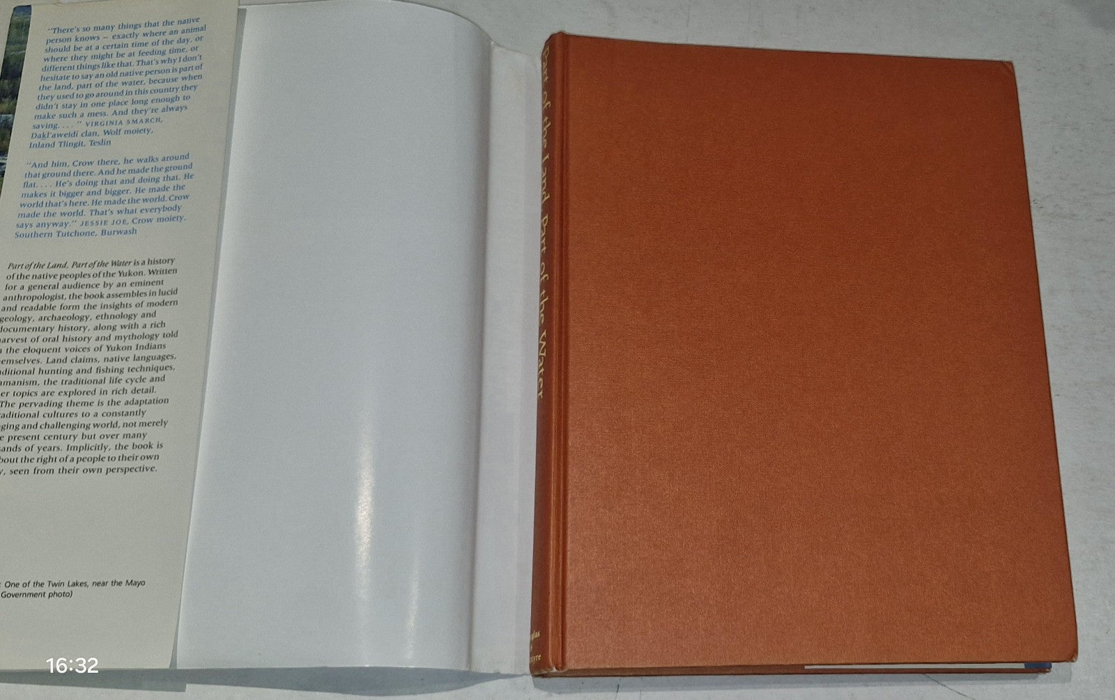 Part of the Land, Part of the Water Catharine McClellan (1987) Hb Book2