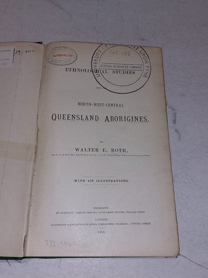 Ethnological Studies among the North-West-Central Queensland Aborigines 1st Ed4