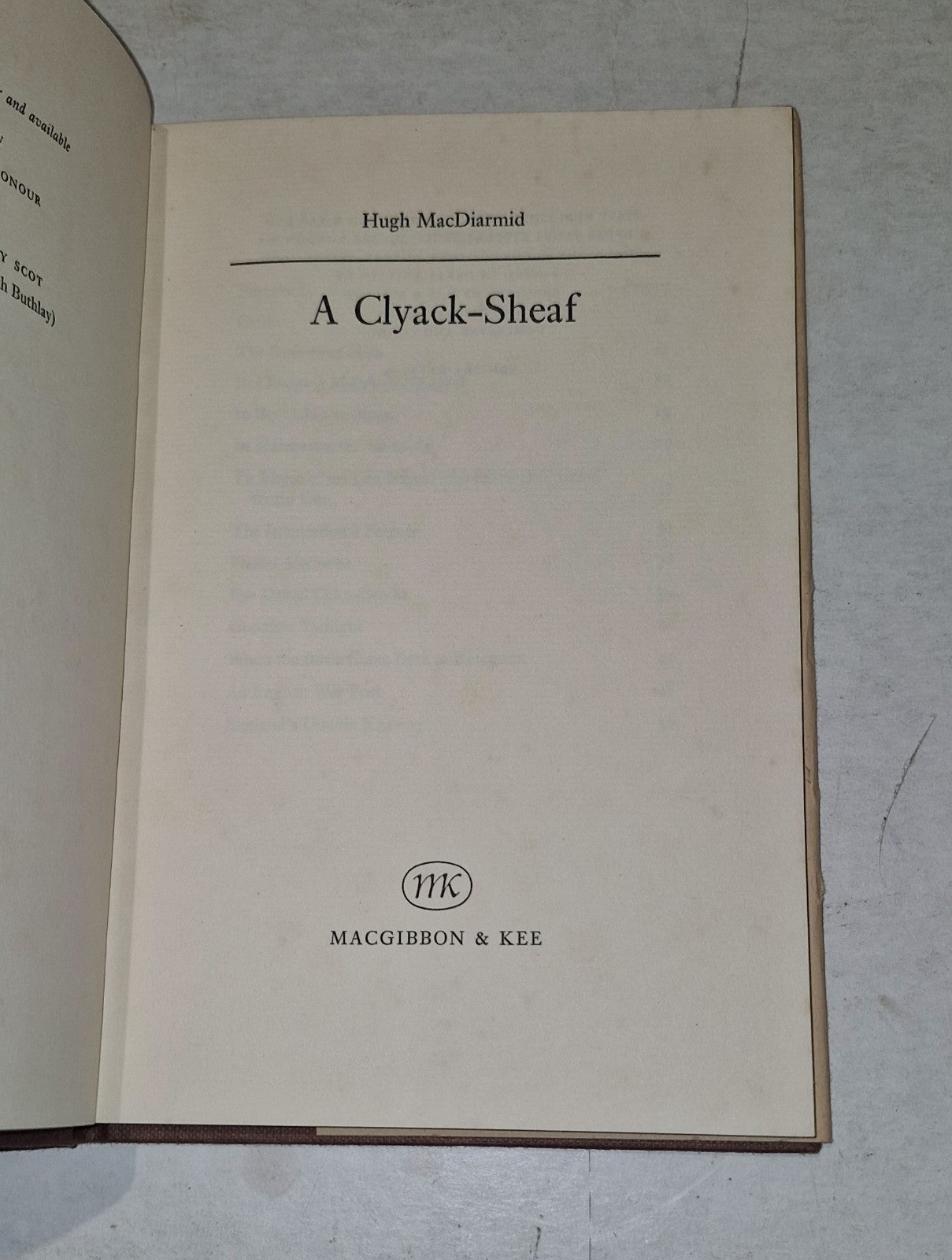 1969 Hugh Macdiarmid : A Clyack-Sheaf, 1st Edition [MacGibbon & Kee]6