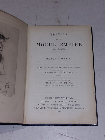Francois Bernier.  Bernier's Travels in the Mogul Empire (Hardcover) 1914 Oxford3