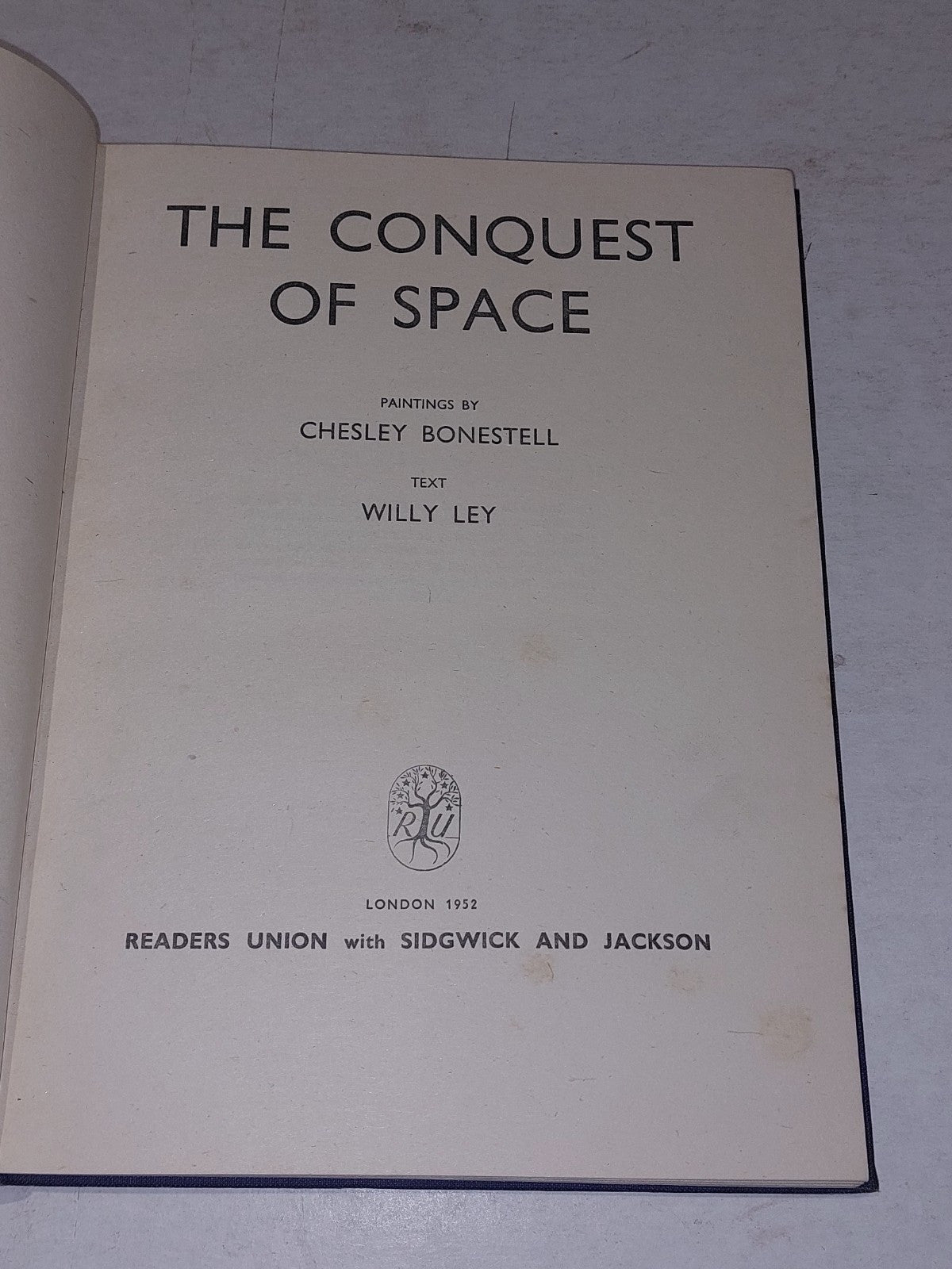 The Conquest Of Space by Willy Ley  [Readers Union] (1952) Hb Book2