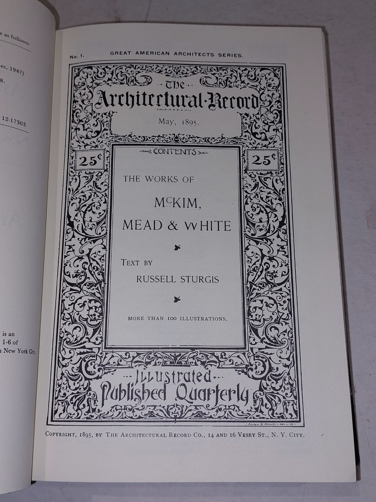 Great American Architect Series, Nos. 16, May 1895july 1899 [Da Capo Press] Hb4