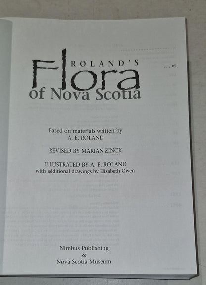 Roland's Flora of Nova Scotia Volume 1 & 2 by Marian Zinck Pb Book4