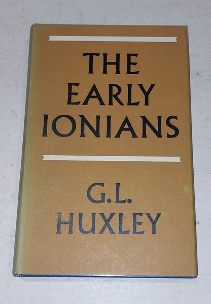 The early ionians by G. L. Huxley 1st HB FABER & FABER 19660