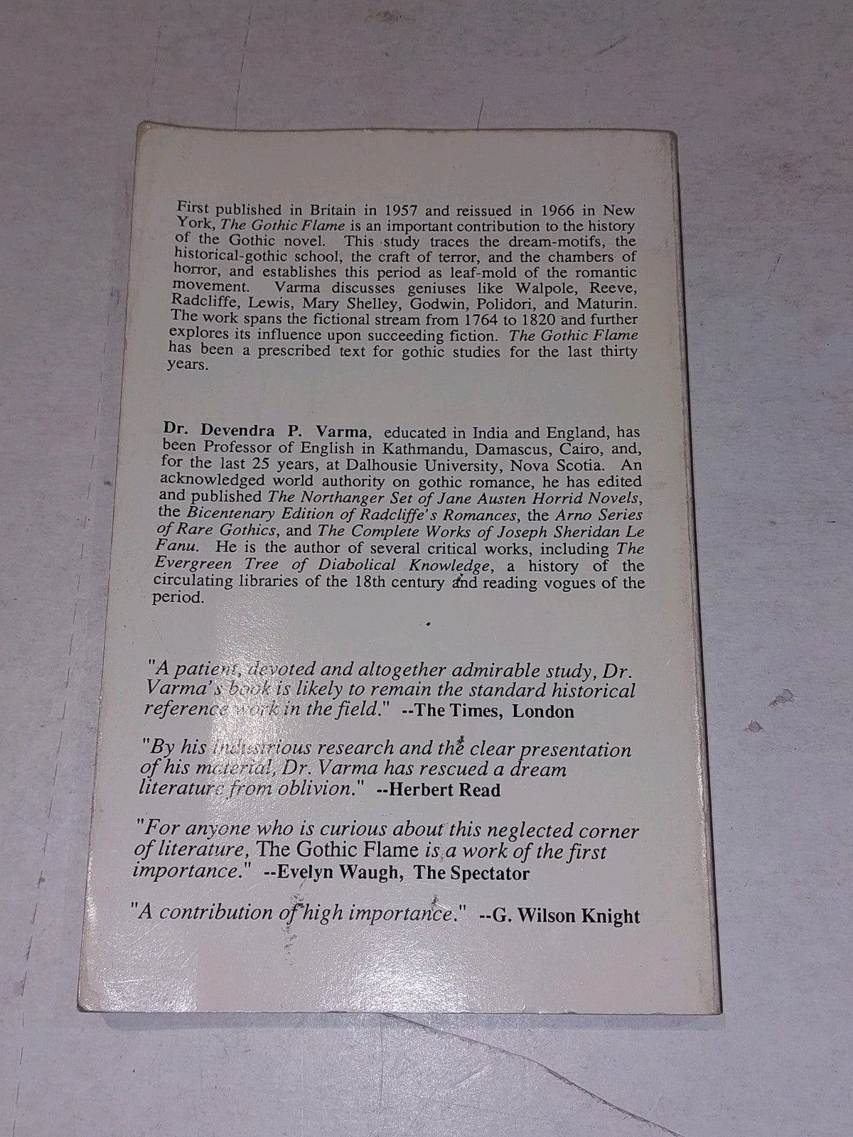 Gothic Flame By Devendra Varma (1987) [Scarecrow Press] Pb Book2