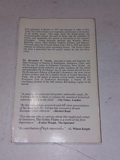 Gothic Flame By Devendra Varma (1987) [Scarecrow Press] Pb Book2